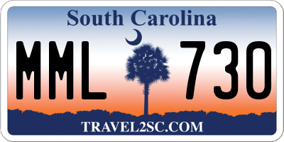 SC license plate MML730