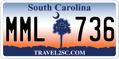 SC license plate MML736