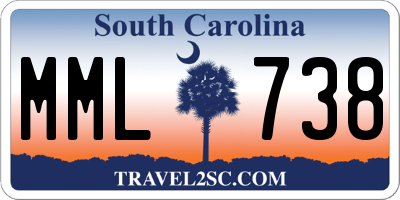 SC license plate MML738