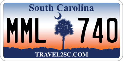 SC license plate MML740