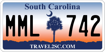 SC license plate MML742