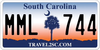 SC license plate MML744