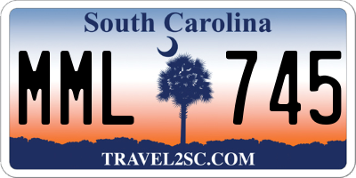 SC license plate MML745