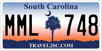 SC license plate MML748