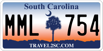 SC license plate MML754