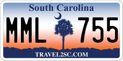 SC license plate MML755