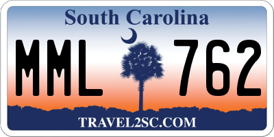 SC license plate MML762