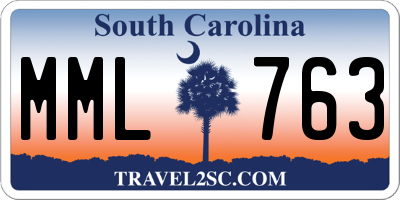 SC license plate MML763