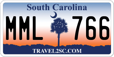 SC license plate MML766