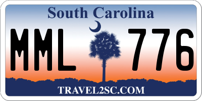 SC license plate MML776