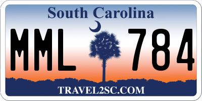 SC license plate MML784