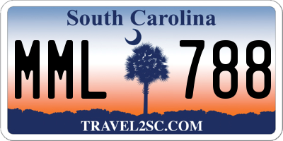 SC license plate MML788