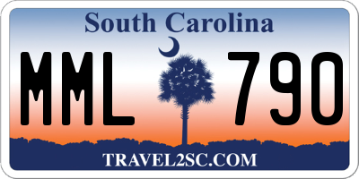 SC license plate MML790