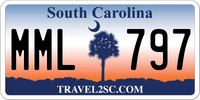 SC license plate MML797
