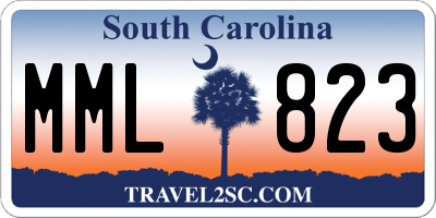 SC license plate MML823
