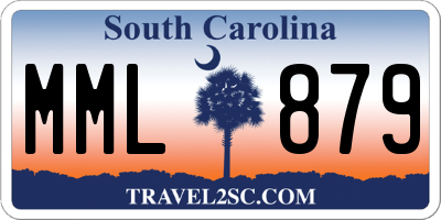SC license plate MML879