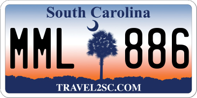SC license plate MML886