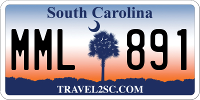 SC license plate MML891
