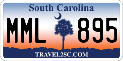 SC license plate MML895