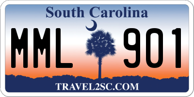 SC license plate MML901