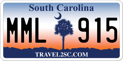 SC license plate MML915