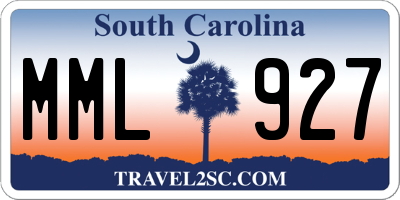 SC license plate MML927