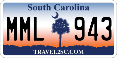 SC license plate MML943