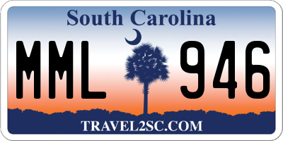 SC license plate MML946