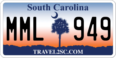 SC license plate MML949