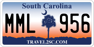 SC license plate MML956