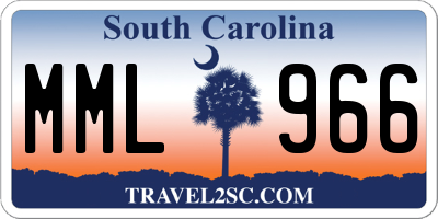 SC license plate MML966