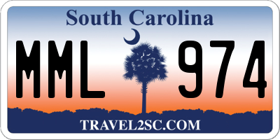 SC license plate MML974
