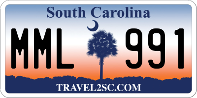 SC license plate MML991