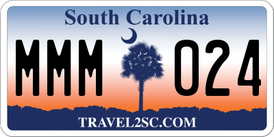 SC license plate MMM024