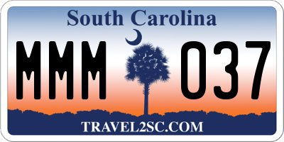 SC license plate MMM037