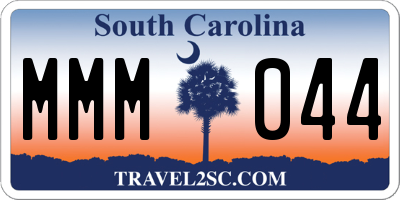 SC license plate MMM044