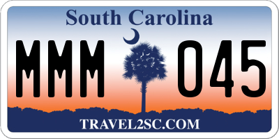 SC license plate MMM045