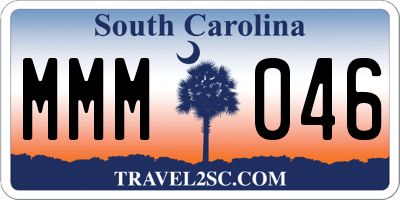 SC license plate MMM046
