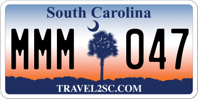 SC license plate MMM047