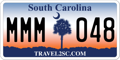 SC license plate MMM048