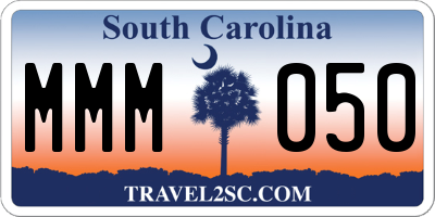 SC license plate MMM050