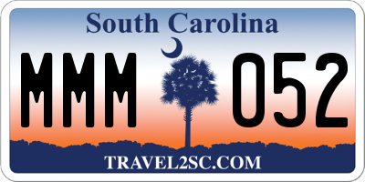 SC license plate MMM052