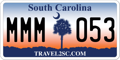 SC license plate MMM053