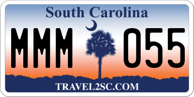 SC license plate MMM055