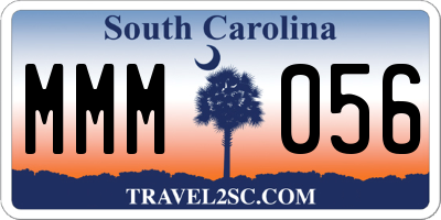 SC license plate MMM056