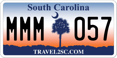 SC license plate MMM057