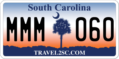SC license plate MMM060