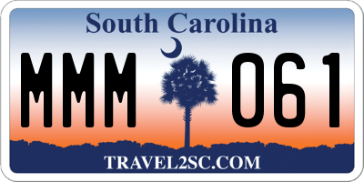 SC license plate MMM061