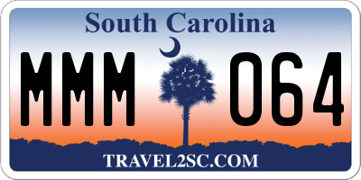 SC license plate MMM064