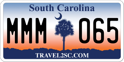 SC license plate MMM065